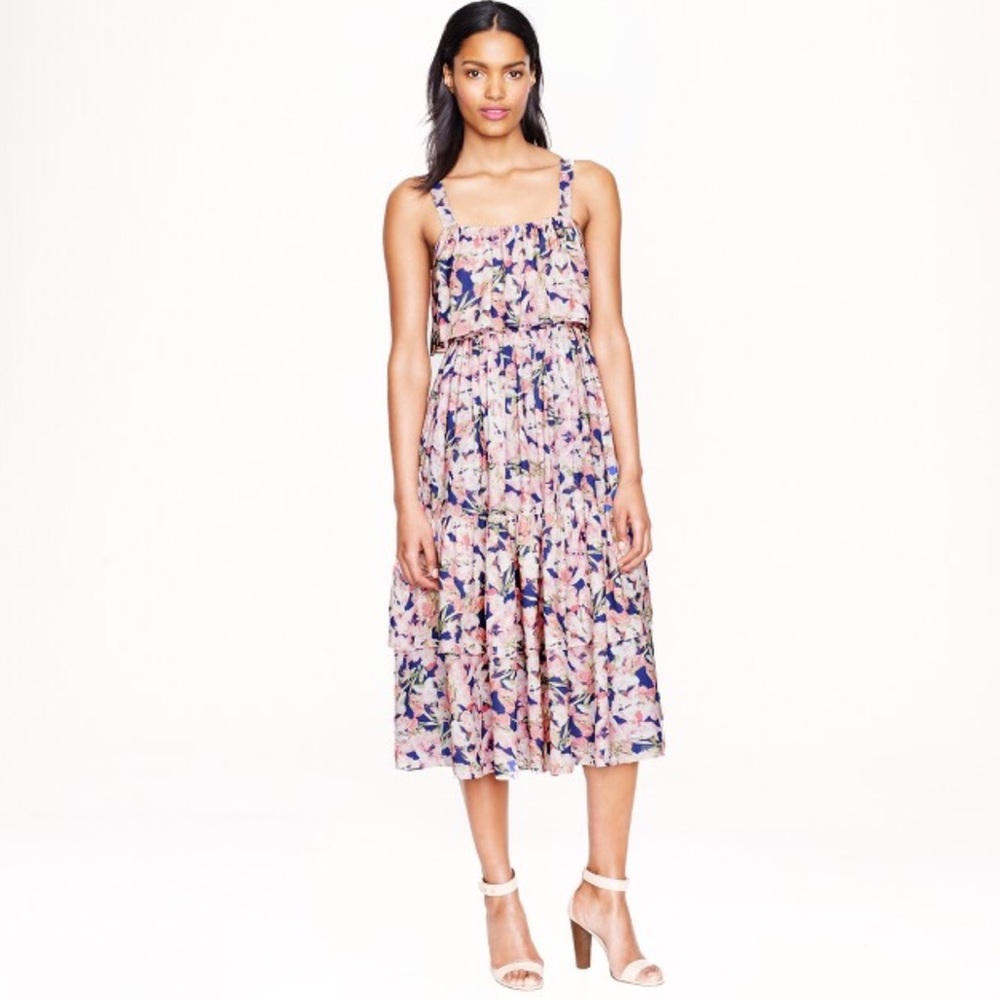 J Crew Collection silk floral dress