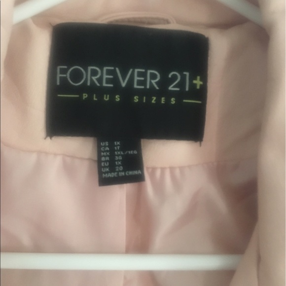 Blush pink pleather moto jacket - Picture 2 of 3