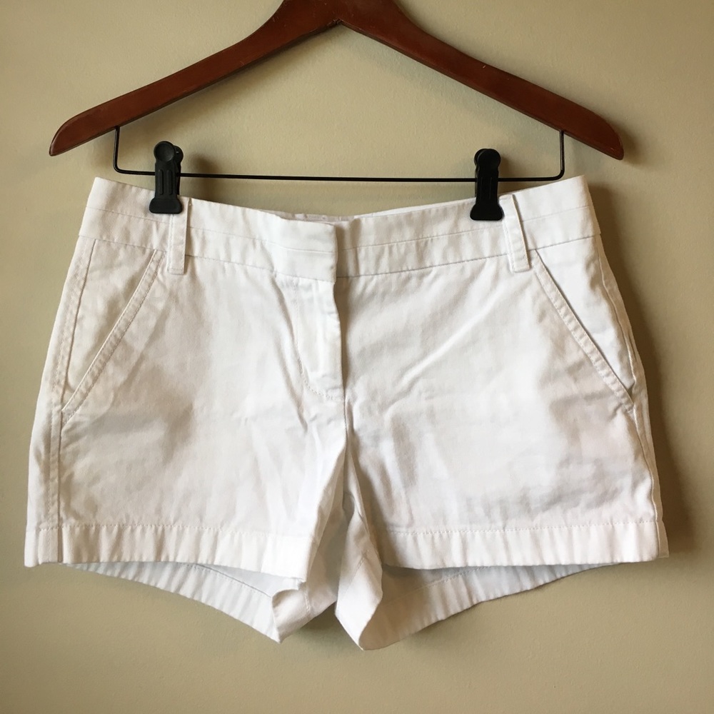 J Crew white chino shorts