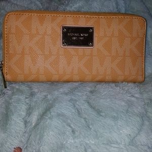 Michael Kors Yellow and Gold (Coated Canvas)wallet