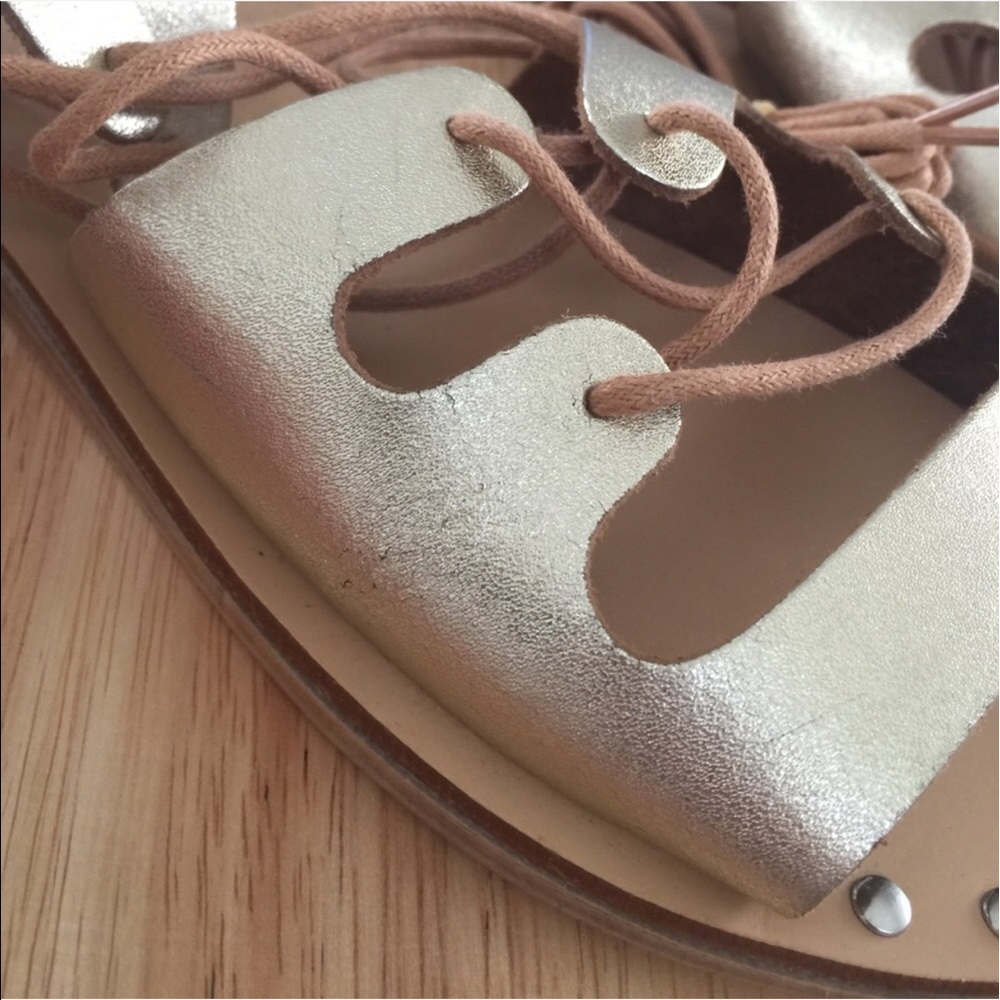 Steve Madden "Rella" Gold Gladiator Sandals - Picture 7 of 8
