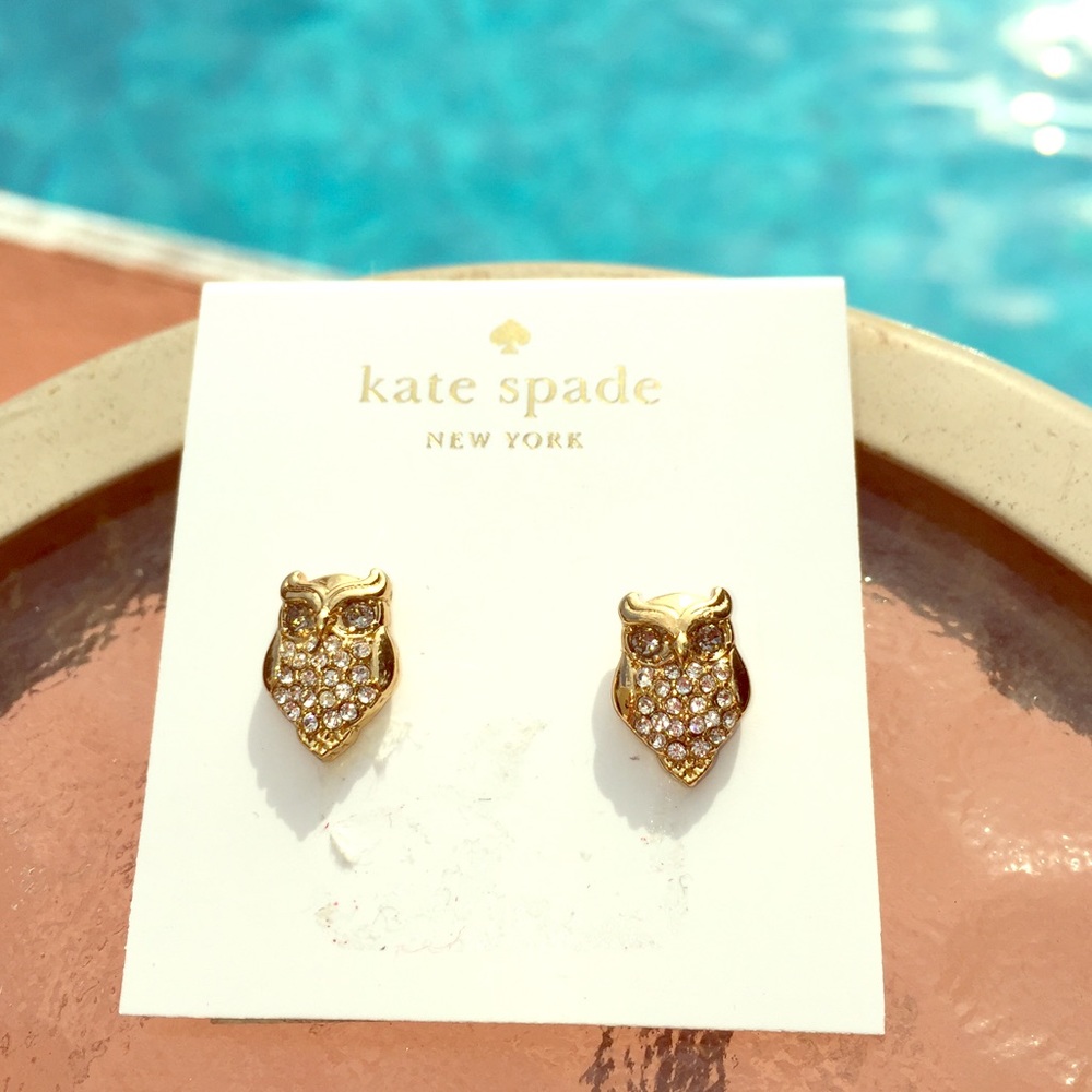 Kate Spade New York Gold with rhinestone earrings