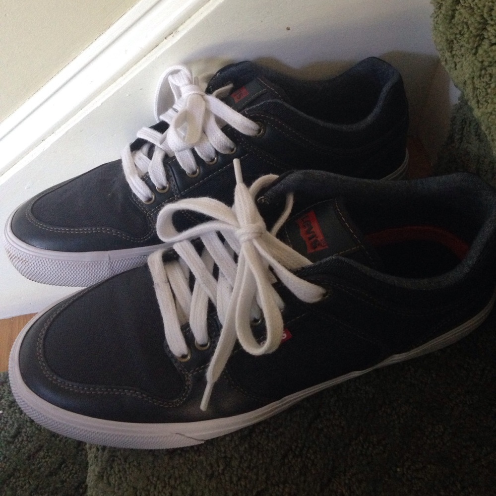 Levi's blue and white shoes