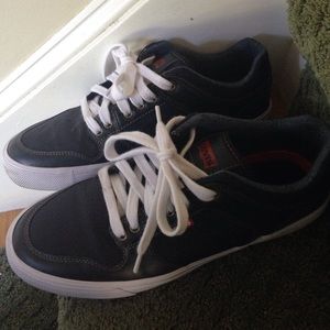 Levi's blue and white shoes