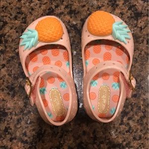 Mini Melissa pink pineapple shoes brand new size 5