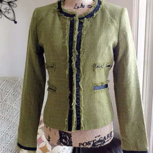 Jules & Leopold Retro Green Tweed Blazer sz 2