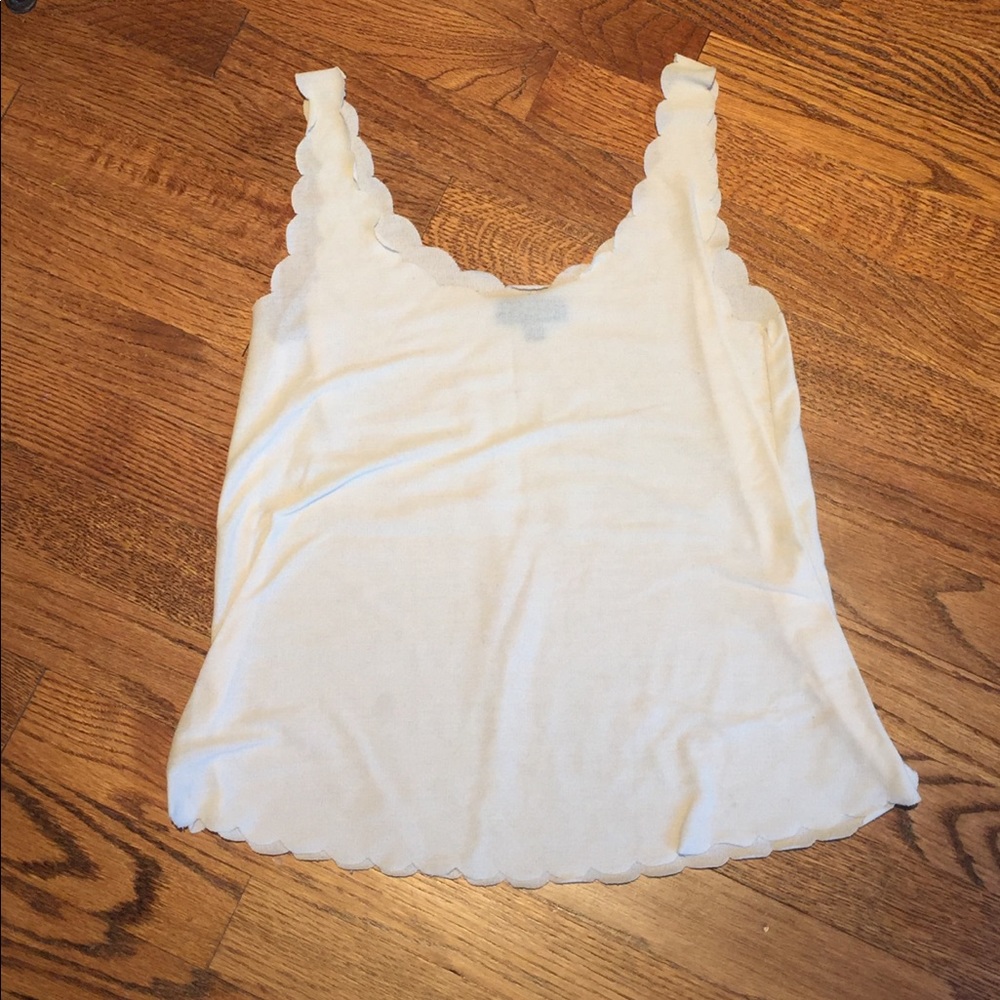 Topshop scalloped tank