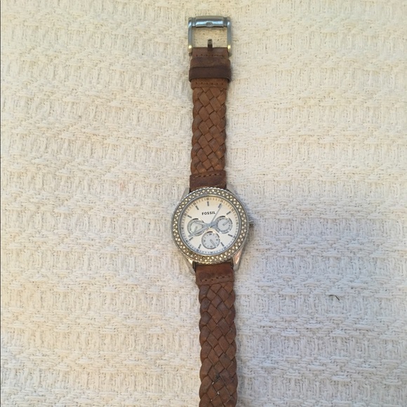 Fossil Braided Leather Band Watch - Picture 2 of 4