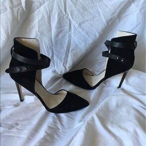Joes" black suede stilettos