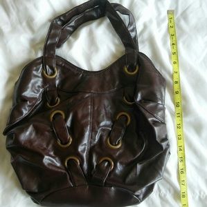 Brown and Gold Shoulder Bag