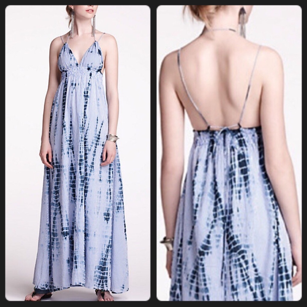 Anthropologie Touché Balnéaire Tie Dyed Maxi L