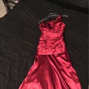 Wine red Ball Dress.