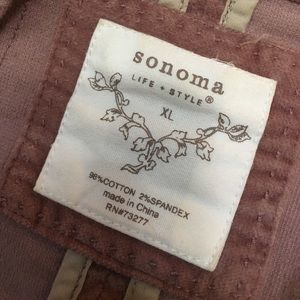 Sonoma pale pink button up jacket