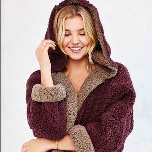 Urban outfitters fluffy  reversible jacket