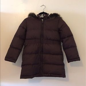 Kids brown fleece lined coat!