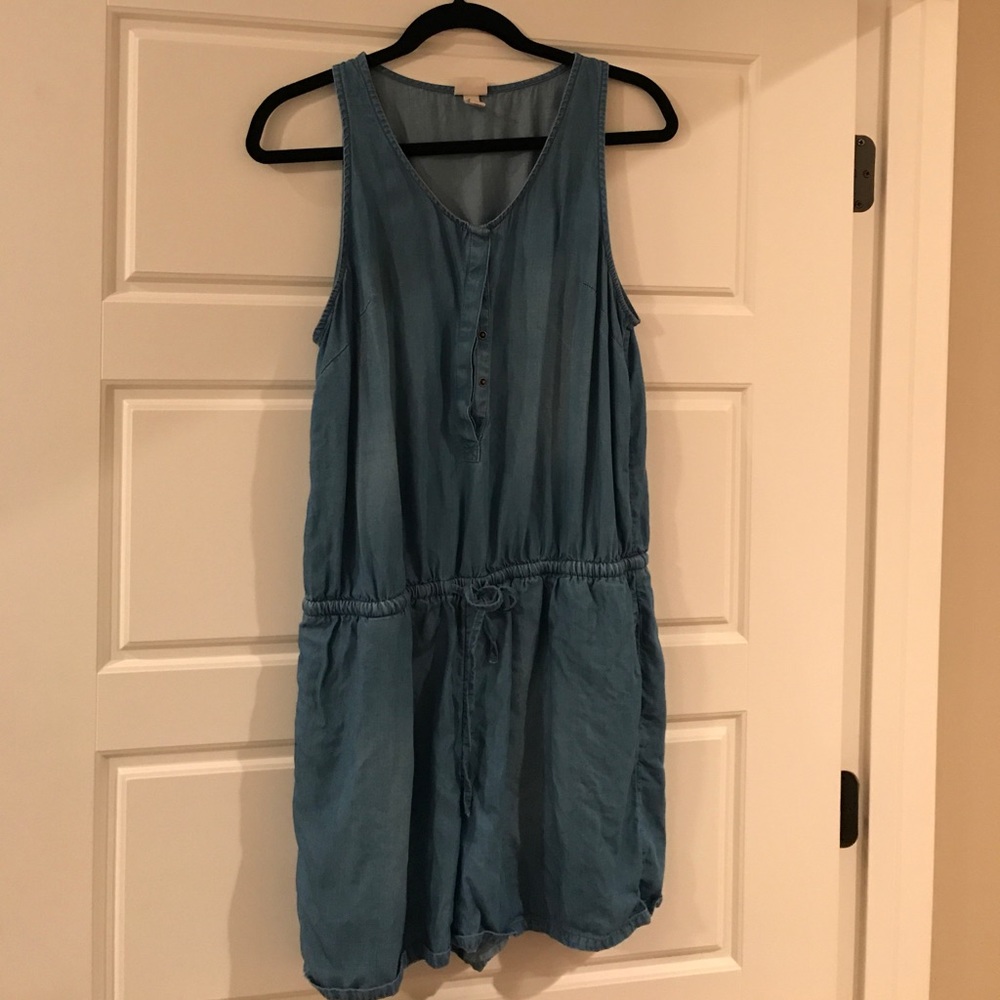 Chambray denim blue romper by Merona