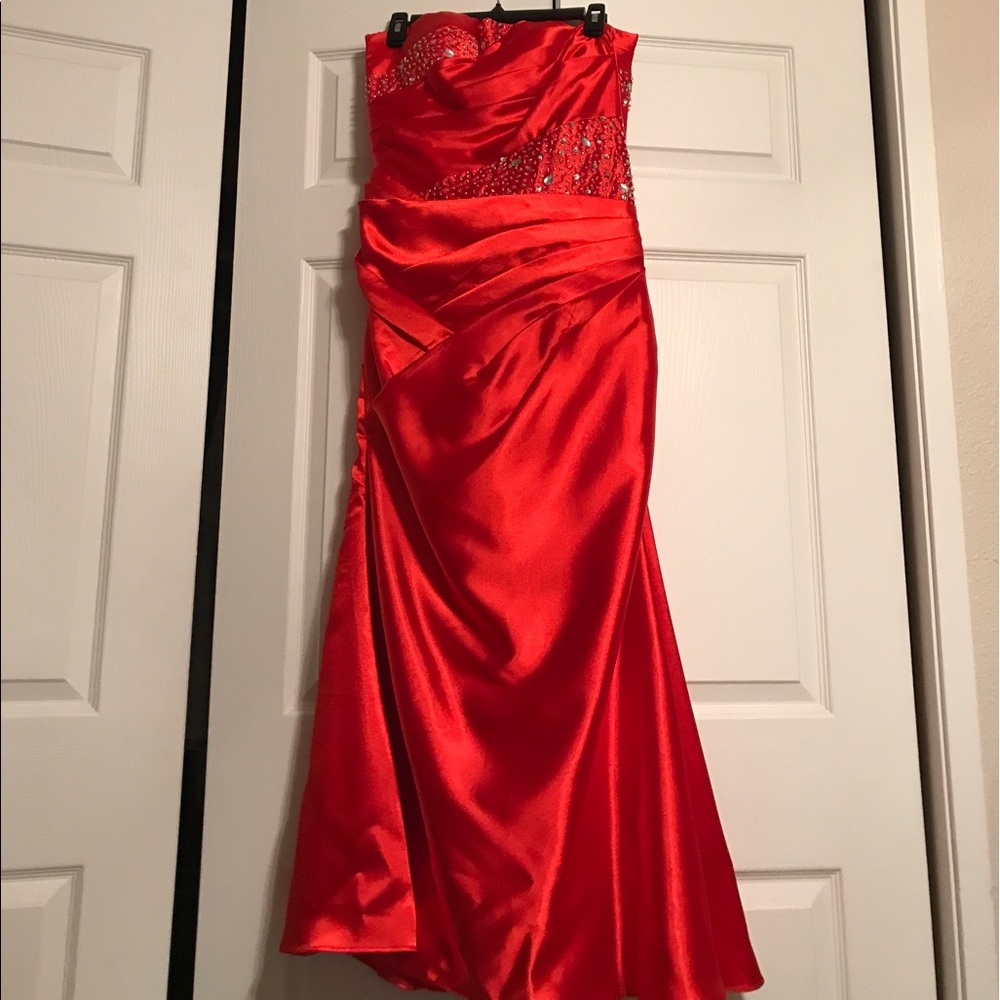 Red Ballgown with Beads