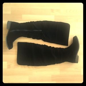 Neira Wide: Thigh high faux suede boots
