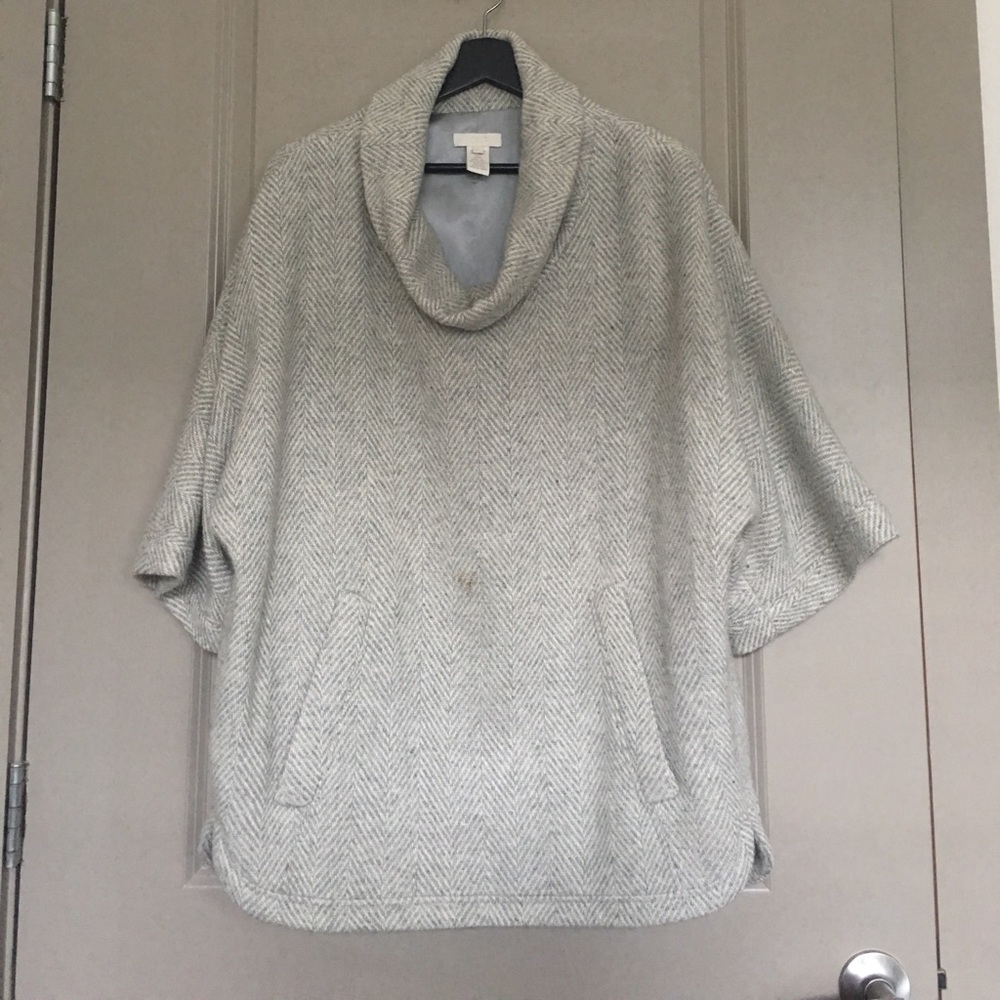 j.Crew herringbone Poncho