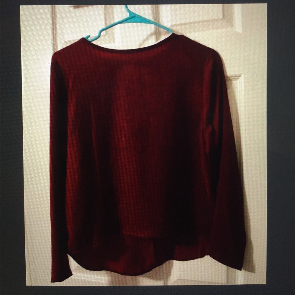 Deep red party blouse