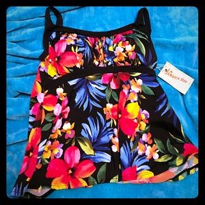 Jamaica Bay Tropical Print Tankini Top