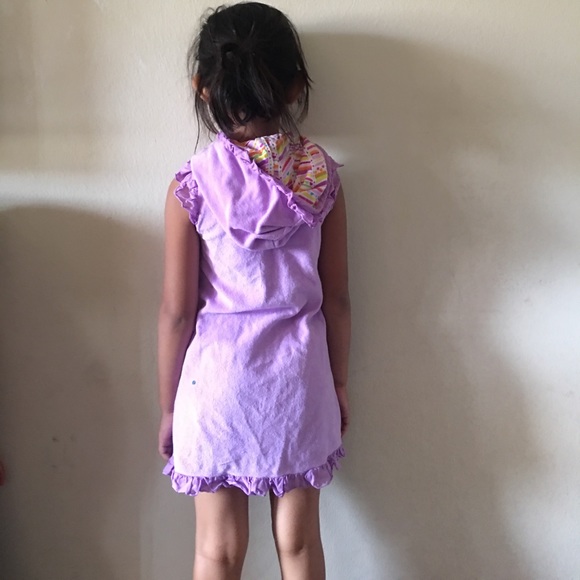 DISNEY TANGLED PURPLE SWIM COVER UP 5/6 - Picture 2 of 4