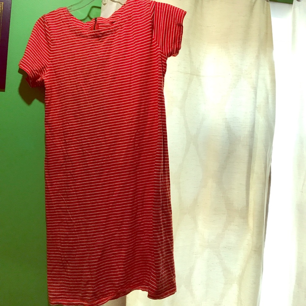 Merona red and white striped dress