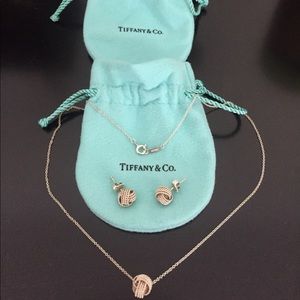 Tiffany & Co. Twist Knot pendant/earring set
