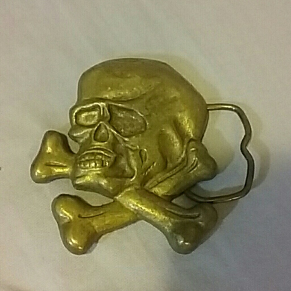 Vintage japan brass bronze belt buckle