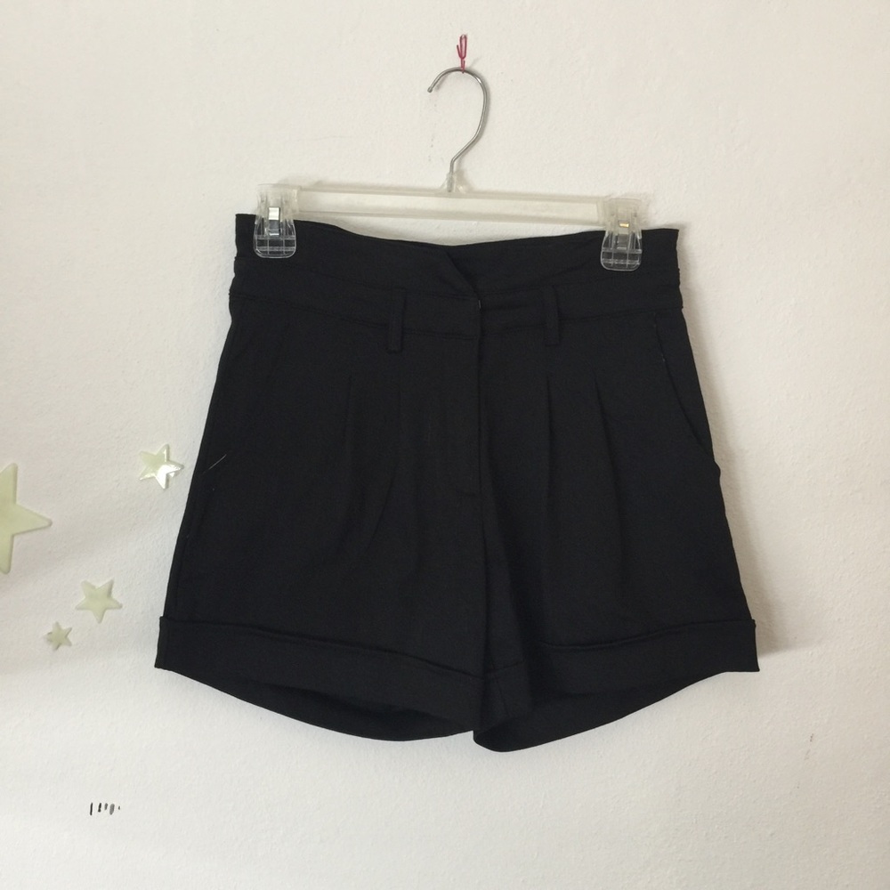 Black High Wasted Shorts
