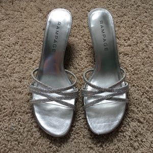 Silver Strappy Heel