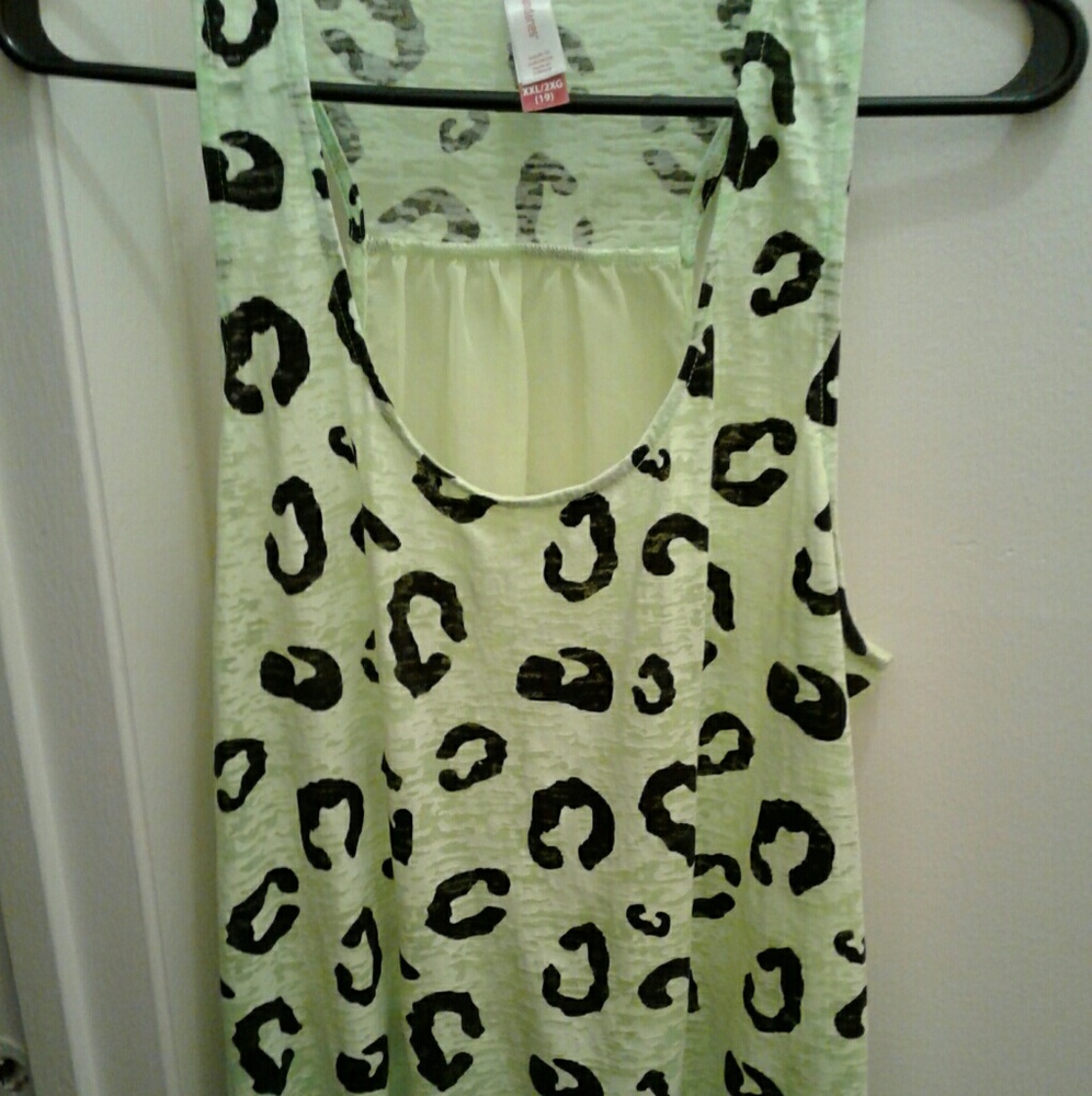 Lime green plus size tank top