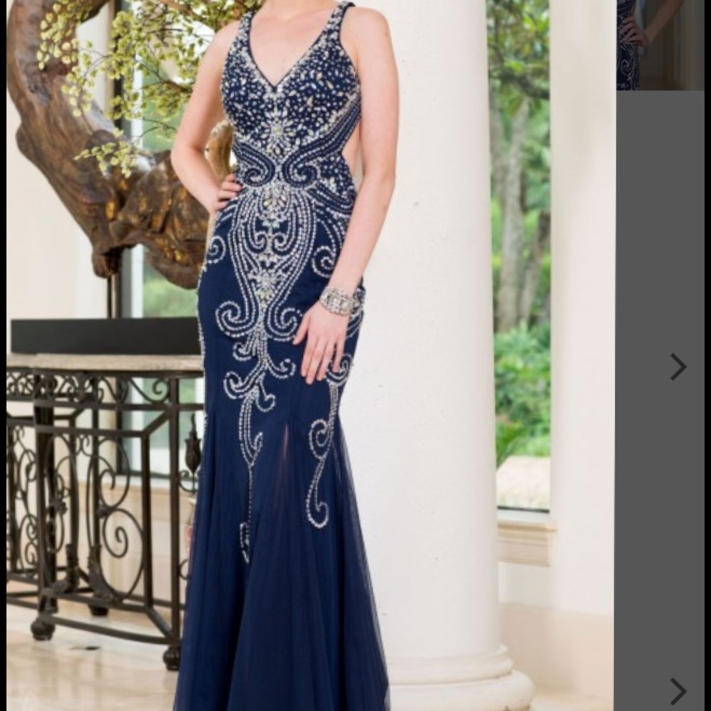 Sean collection Navy Prom Dress