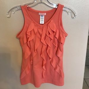 Authentic Guess Sleeveless Ruffle Sleeveless Top
