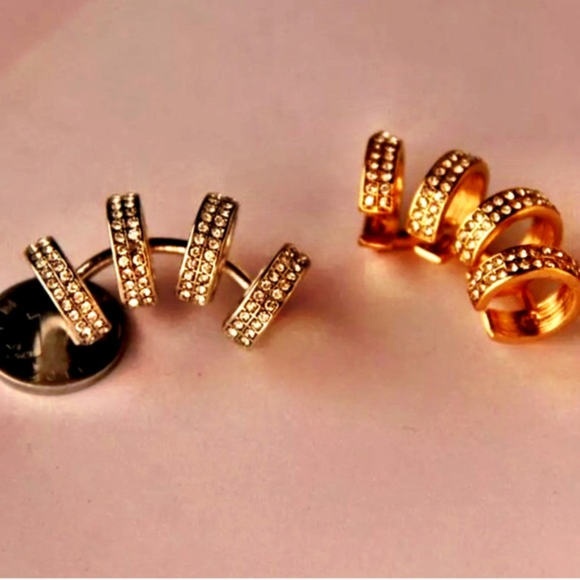 Crystal Ear Cuff - Silver or Gold - No Piercing - Picture 3 of 7