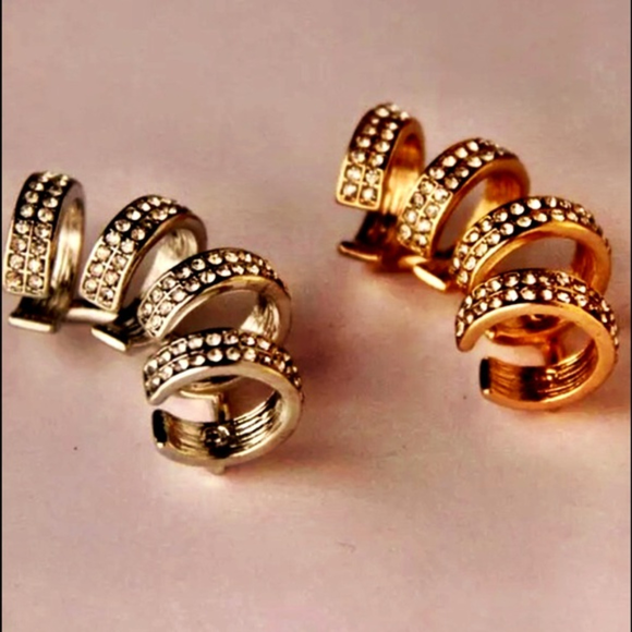 Crystal Ear Cuff - Silver or Gold - No Piercing - Picture 4 of 7