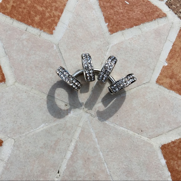 Crystal Ear Cuff - Silver or Gold - No Piercing - Picture 6 of 7