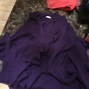 Cold water Creek purple ruffled shawl