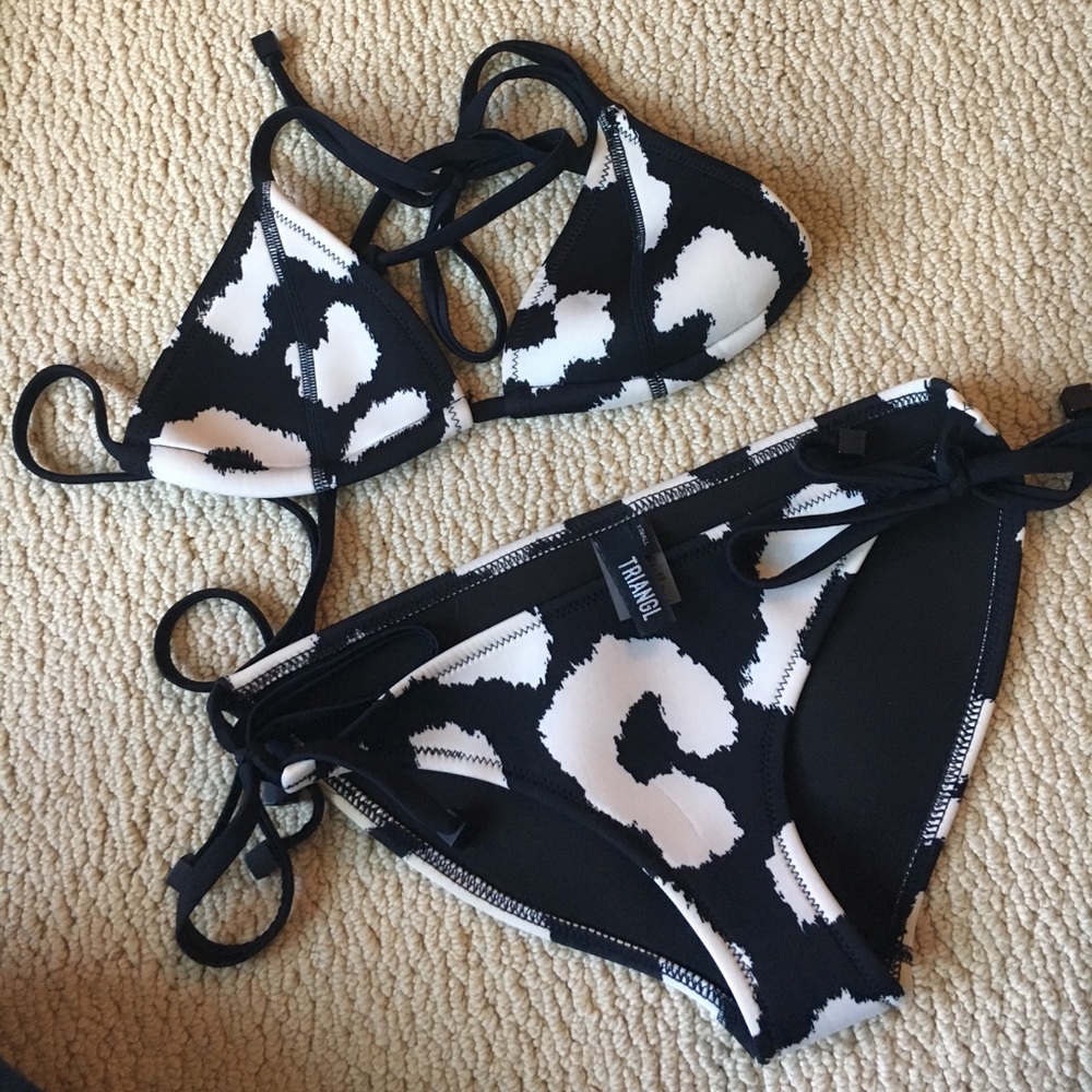 Cowprint triangl bikini