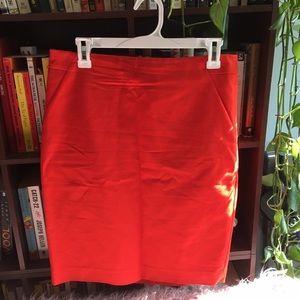 Gorgeous bright red pencil skirt from the limited