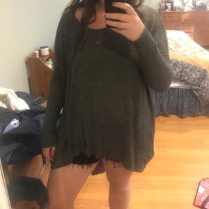 Free people open back sweater