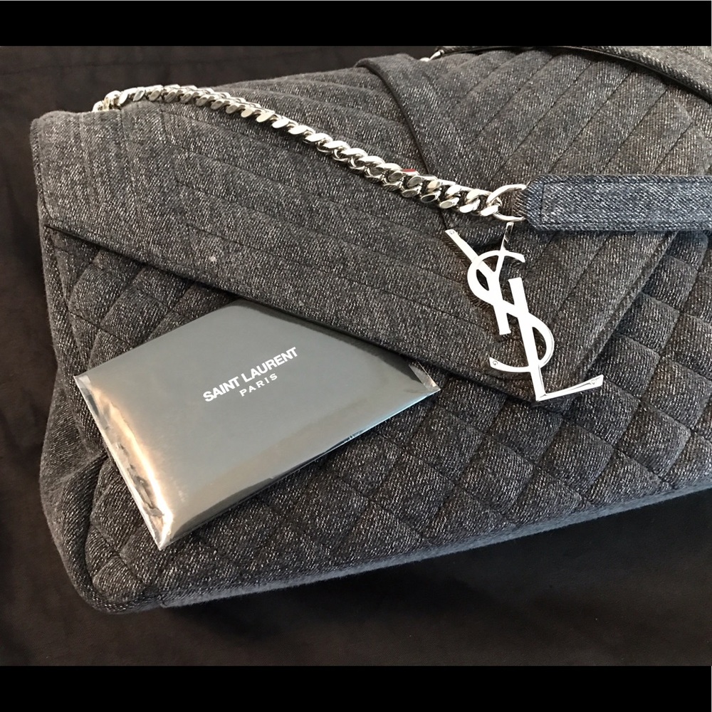 BRAND NEW Saint Laurent Medium Denim Bag
