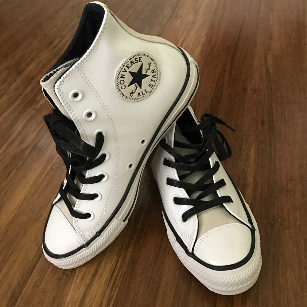 White/ blush chuck Taylor converse.