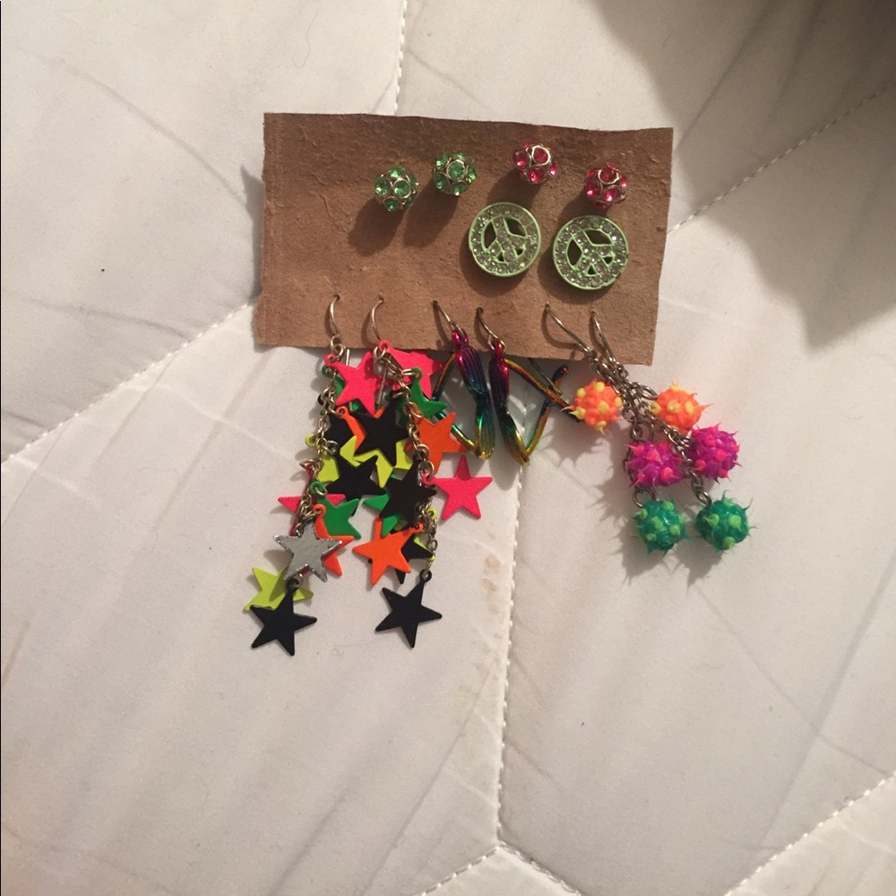 Claire's neon earrings