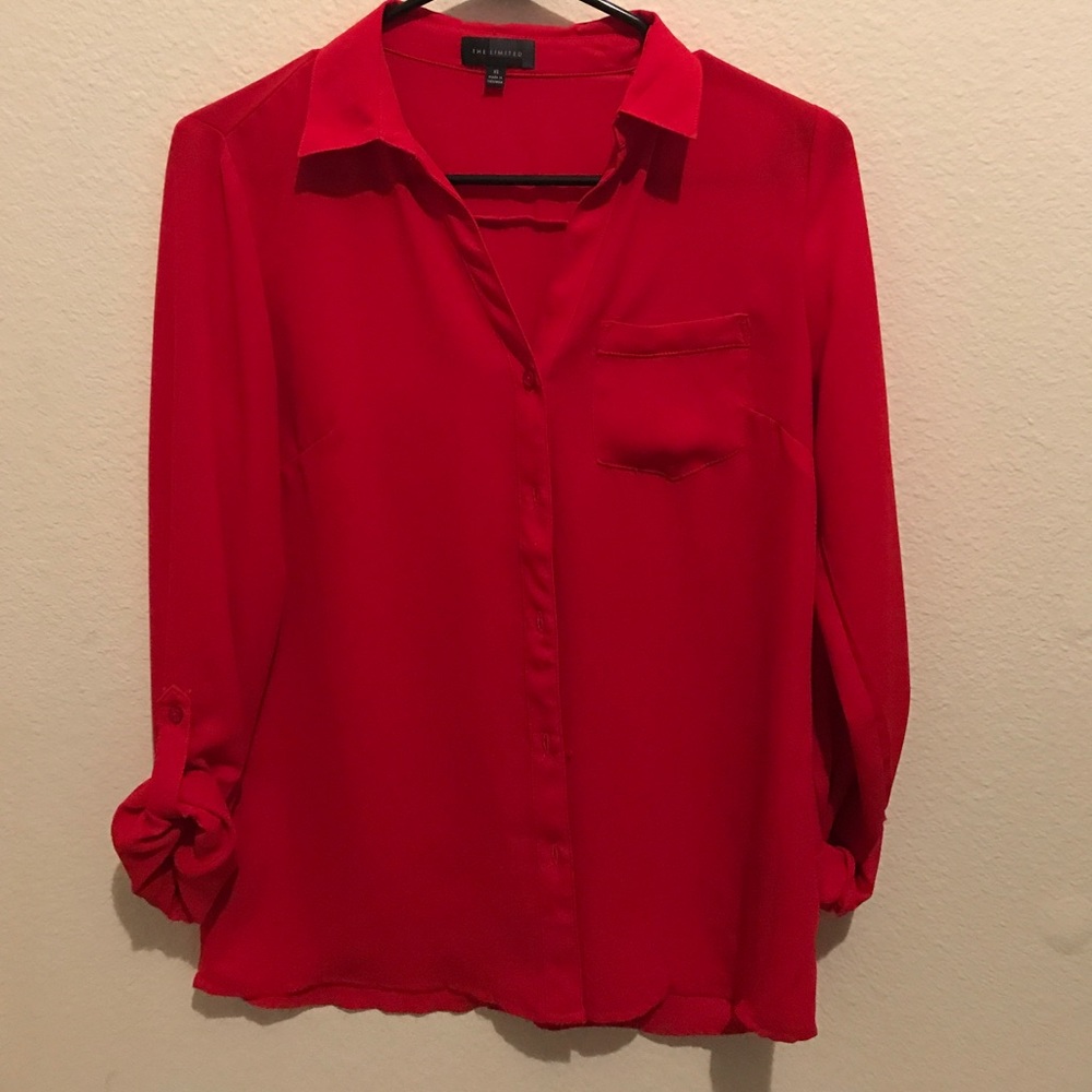 Red portofino blouse