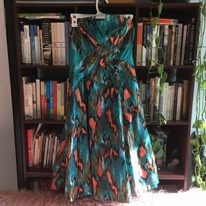 Girls from Savoy - Anthropologie bright teal dress