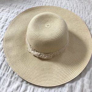 Floppy Sun Hat with Crochet Ribbon