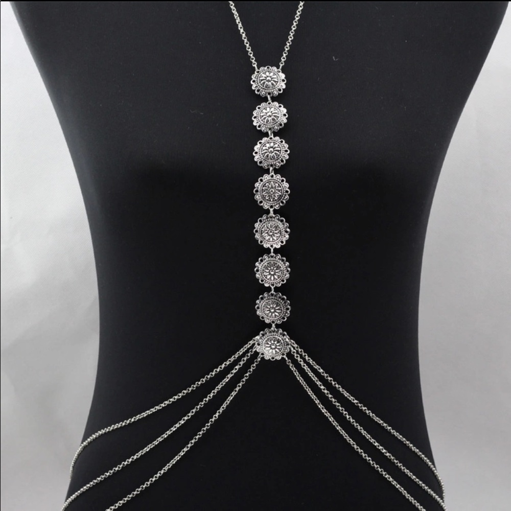 Gold or Silver Beach Bikini Sexy Back Chain NWT - Picture 6 of 7