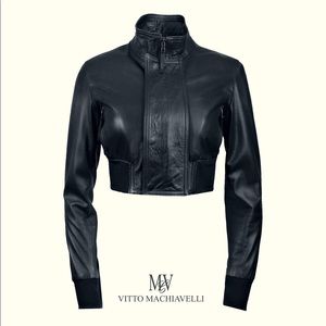 Womens Vitto Machiavelli Mini Leather Jacket