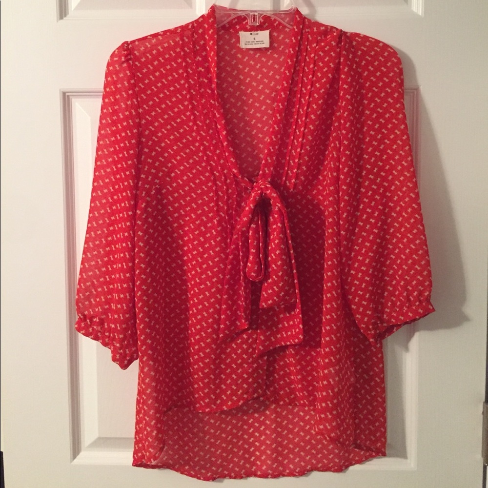 Red & White Urban Outfitters Blouse